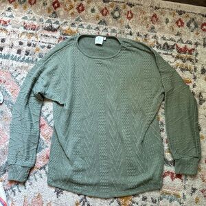 Sage Green Textured Sweater